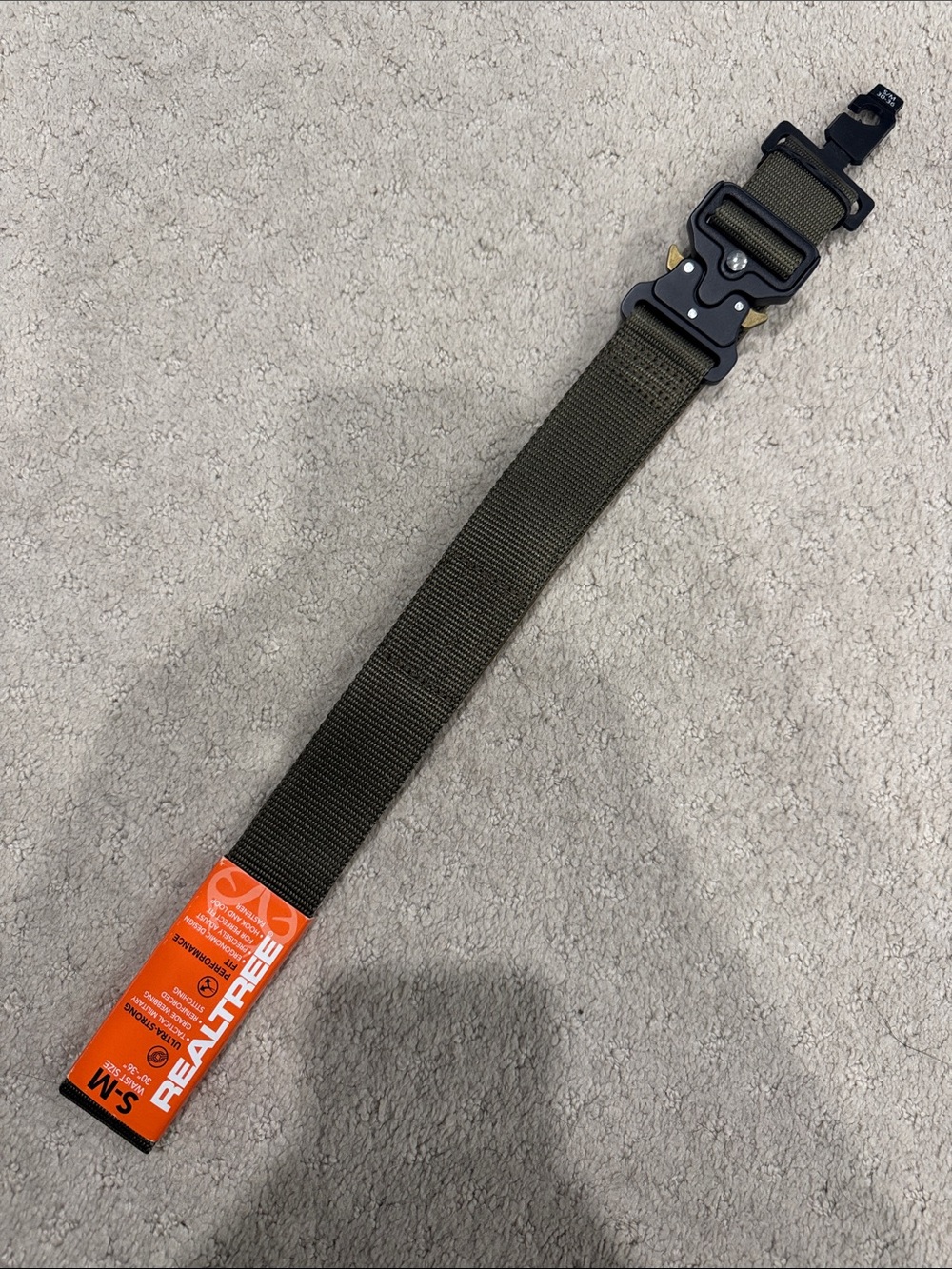 Realtree Olive Tactical Web Belt with Quick-Release Buckle